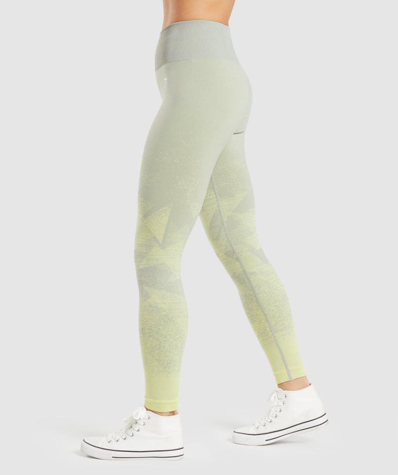 Women's Gymshark Adapt Ombre Seamless Leggings Mint | NZ 0IAKWM